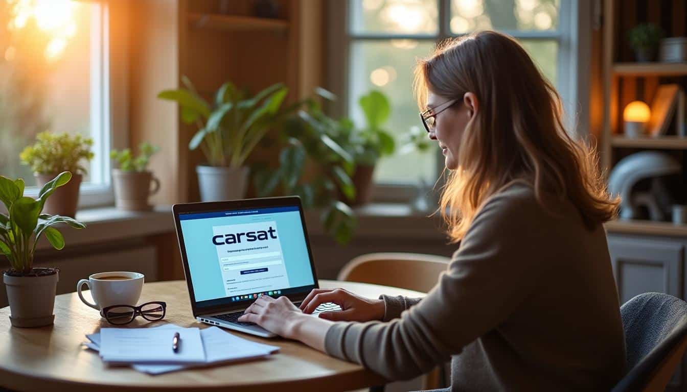 Illustration: Accéder et utiliser son espace personnel en ligne avec la Carsat